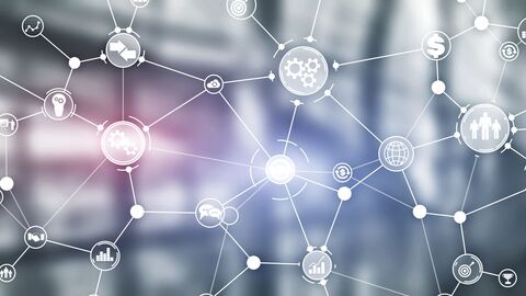 Ein Netz aus verschiedenen digitalen Anwendungen, die alle miteinander verbunden sind.