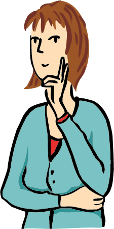 nachdenken-3 Eine Frau überlegt.